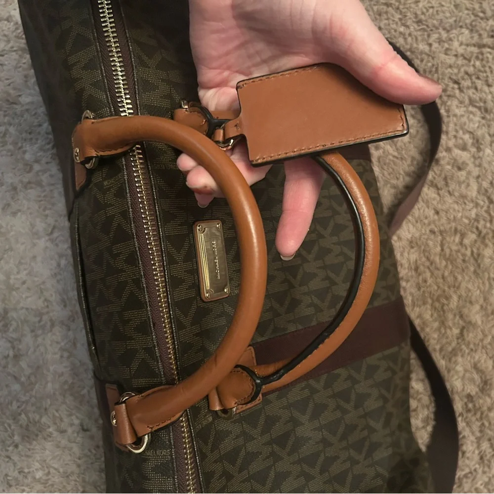 Michael Kors Brown Monogram duffle